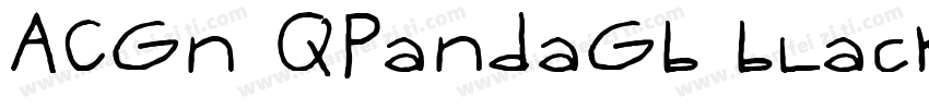 ACGN QPandaGB Black字体转换